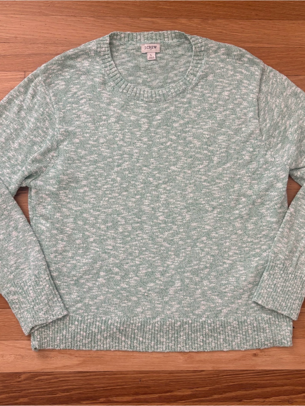 J. Crew Mint Marled Crewneck Sweater